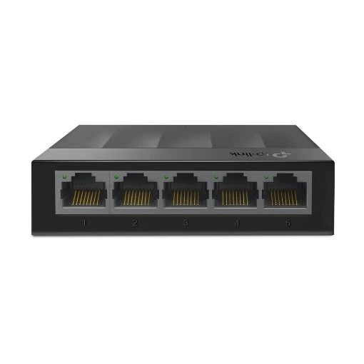 Изображение Коммутатор TP-Link LS1005G без управления гигабитный Ethernet черного цвета.