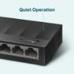 Изображение Коммутатор TP-Link LS1005G без управления гигабитный Ethernet черного цвета.