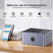 Picture of UNITEK Y-3026GY docking station for SATA drives with offline cloning.