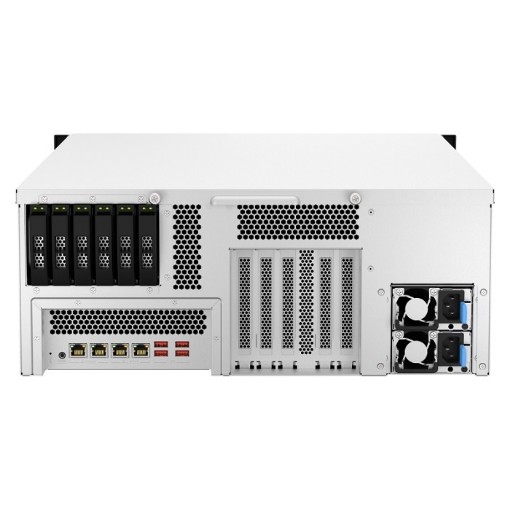 Изображение NAS компьютер QNAP ZFS HERO TS-h3087XU-RP-E2378-64G черного цвета.