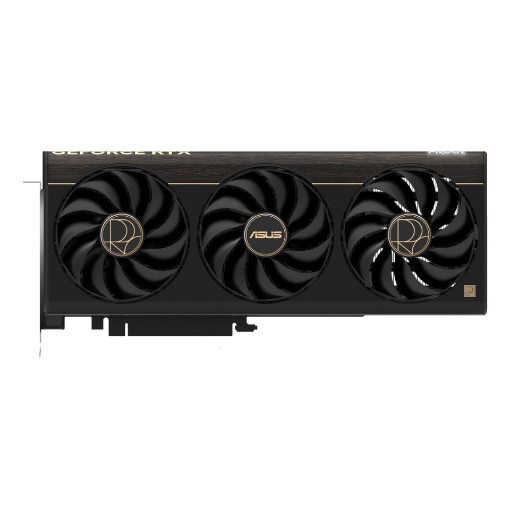 Picture of ASUS ProArt GeForce RTX 5080 16GB GDDR7 OC Edition graphics card in black and brown.