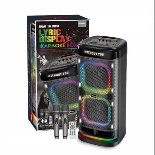 תמונה של בידורית Brodu BTS-2121 רמקול קריוקי 150W עם Bluetooth ותאורת RGB