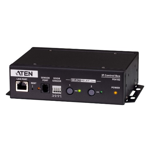 Изображение Электрический удлинитель ATEN PE4102G с 2 розетками черного цвета.