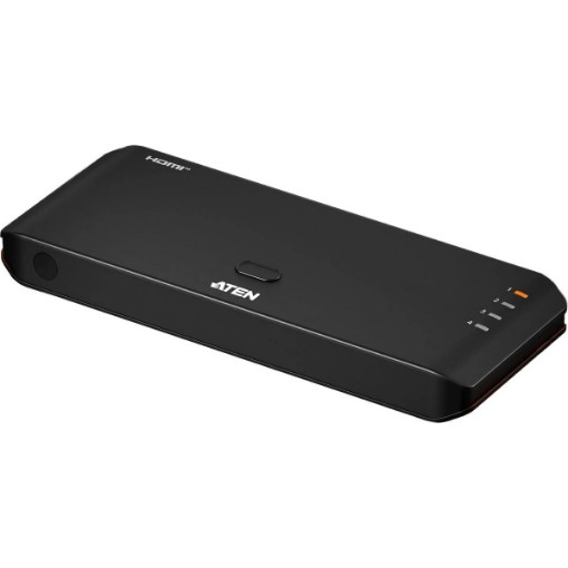 Изображение HDMI переключатель 4 входа ATEN VS4841 с поддержкой True 4K в черном цвете.