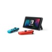 Изображение Портативная игровая консоль Nintendo Switch синего, серого и красного цвета.