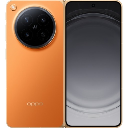 Изображение Мобильный телефон Oppo Find N6 5G оранжевого цвета.