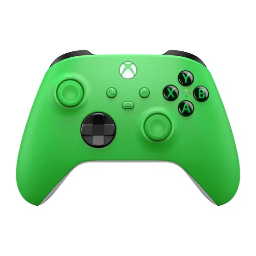 Изображение Беспроводной контроллер Microsoft Xbox Velocity Green зелёного цвета.