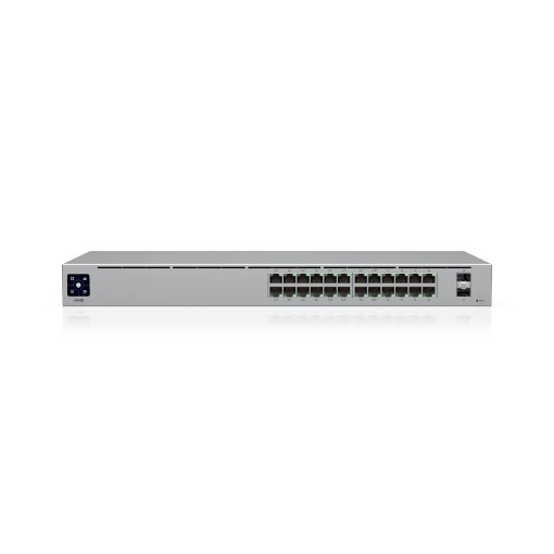 Изображение Управляемый POE коммутатор UBIQUITI UniFi USW-24-POE черного цвета.