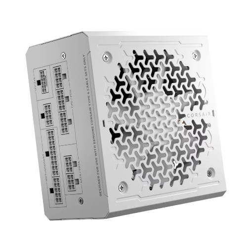 תמונה של ספק כוח CORSAIR RM1000e מודולרי מלא בצבע לבן