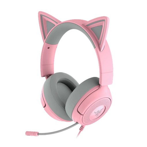 Picture of Wired gaming headphones Razer Kraken Kitty V3 X in pink.