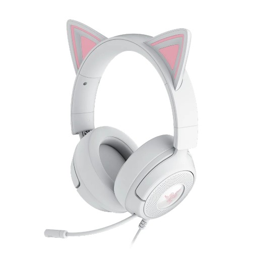 Изображение Проводные игровые наушники Razer Kraken Kitty V3 X белого цвета.