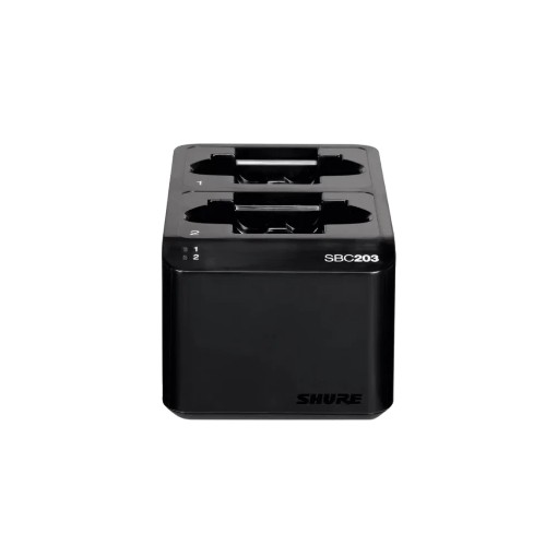 Изображение Зарядная станция Shure SBC203 для зарядки аккумуляторов SB903 черного цвета.