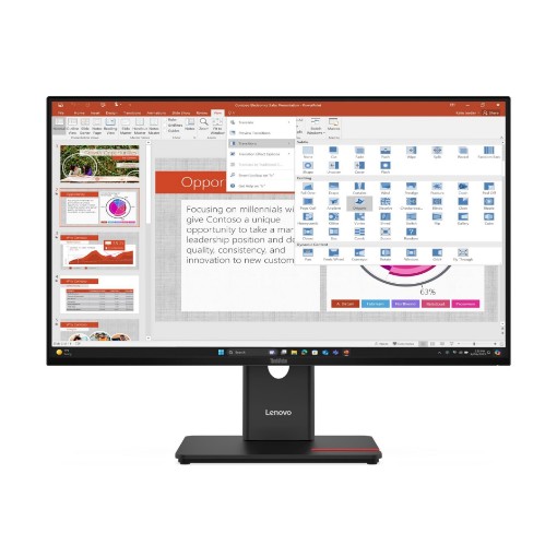 Изображение Экран компьютера Lenovo ThinkVision T27-40 64A5MAR6IS в чёрном цвете Apple.