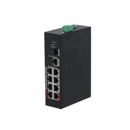 Изображение Неуправляемый PoE коммутатор Dahua Technology PFS3110-8ET-96-V2 быстрый 10/100 черный 10U.