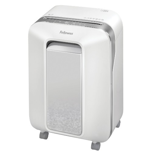 תמונה של מגרסת נייר Fellowes Powershred LX201 Micro-Cut בצבע לבן