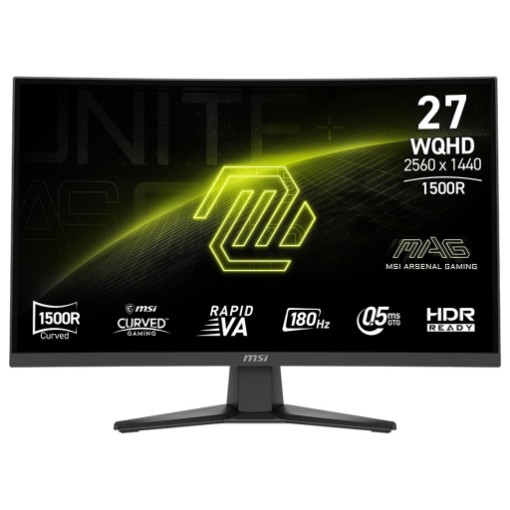 Изображение Изогнутый игровой монитор MSI MAG 275CQF E18 Rapid VA 27" WQHD 180 Гц.