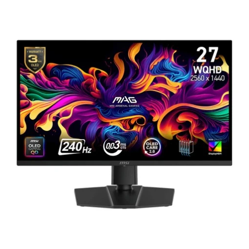 Изображение Игровой монитор MSI MAG 273QP QD-OLED X24 размером 26,5" WQHD 240 Гц.